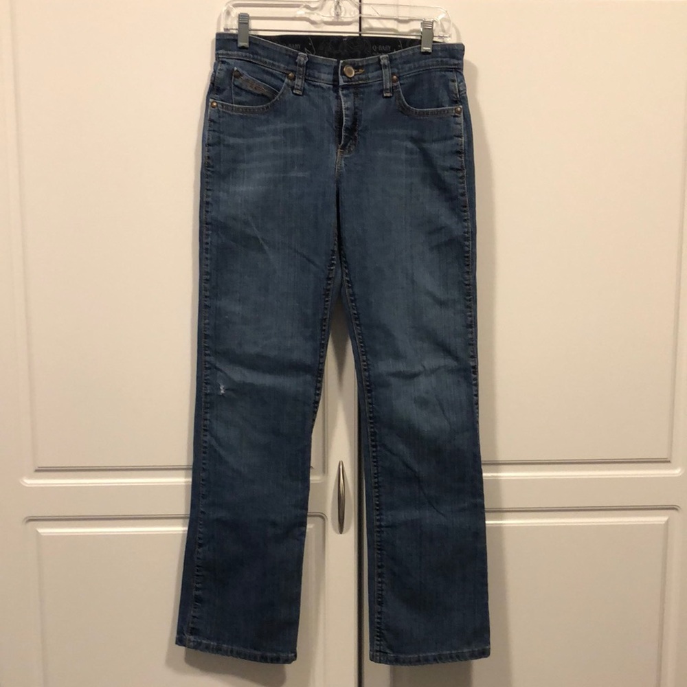 Wrangler jeans Women's 5 / 6 x 32 straight leg dark denim pre owned condition